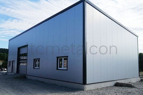 Stahlhalle 12x30x5m anlage - 12x30x5m, pv-anlage