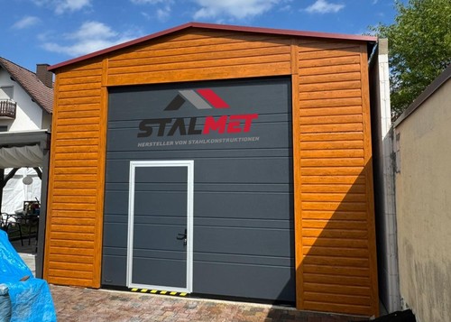 Blechgarage 6x9x4 5m - +,