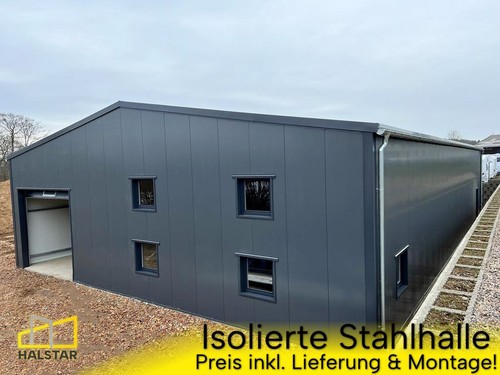 Isolierte stahlhalle 20x40x5m - stahlhalle,