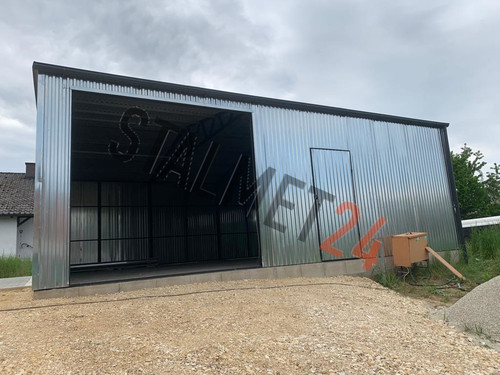 Blechgarage 6x8x3m schwingtor - 6x8x3m,
