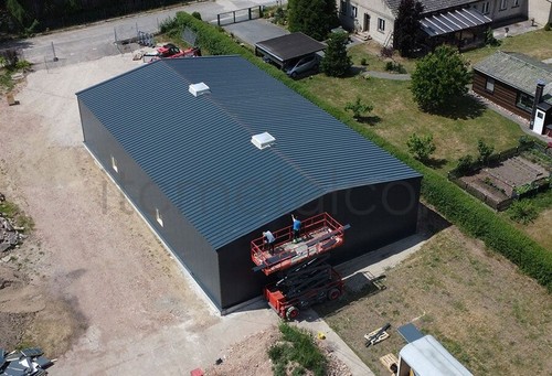 Stahlhalle 12x15x5m anlage - 12x15x5m, pv-anlage