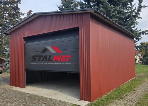 Blechgarage 6x7x4m - +,