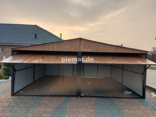 Blechgarage 6x6 5x2 mit - blechgarage,